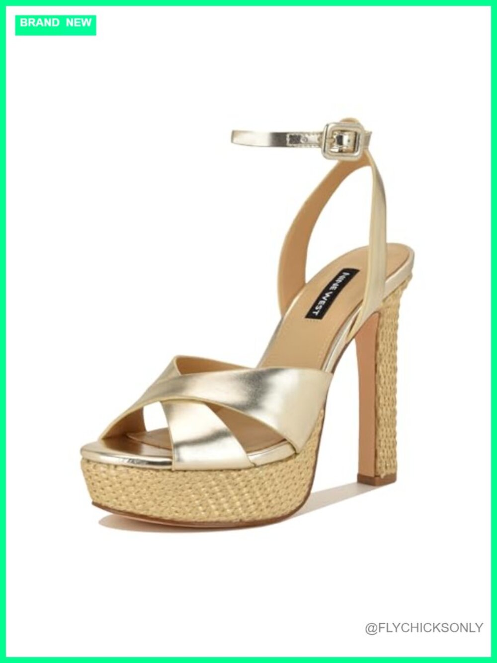 Faux Leather Platform Heeled Sandals with Ankle Strap and Block Heel